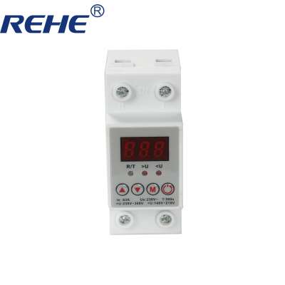 LED digital voltage display automatic intelligent over and under voltage protector protection device