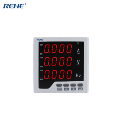 2019 newest digital three phase ampere voltage frequency with rs-485 modbus ammeter voltmeter