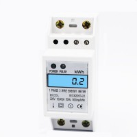 RH35L Single phase Electronic DIN rail active energy meter with White Backlight LCD display