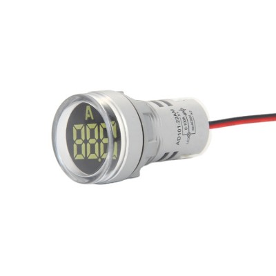 Popular hot sale 0-100A 22mm Mini Indicator Lights/lamp Ammeter with big display