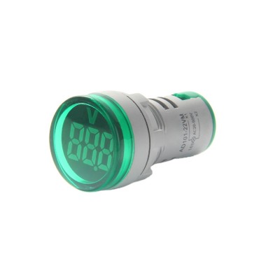 22mm mini round led indicator light/lamp Voltmeter digital indicator signal light with transparent cap