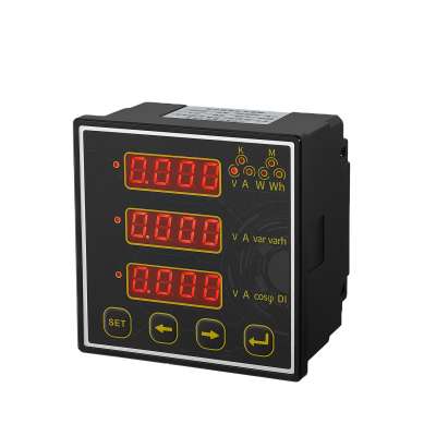 Hot-sale cheap new design RE series 96*96mmThree Phase LED Multi-function Power Meter