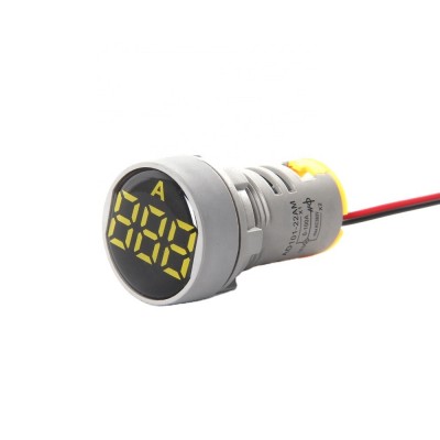 New Design mini round led indicator ammeter light/lamp with digital led display