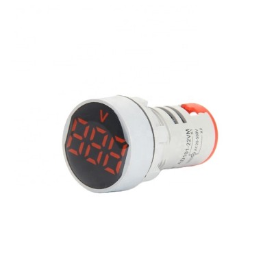 small digital tube mini round led indicator light/lamp Voltmeter digital indicator signal light 20-500Vac