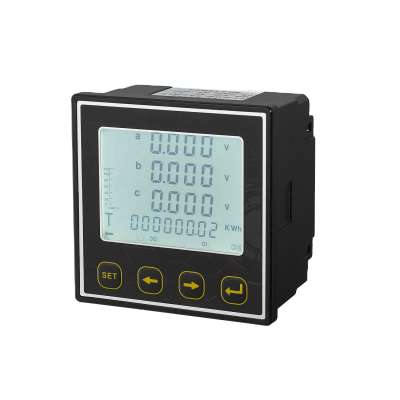 High Quality New design RE series 96*96mmThree Phase LCD AVHz,kwh Multi-function Meter